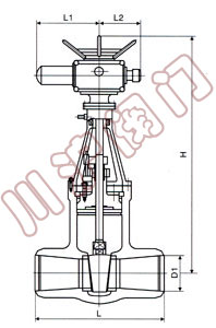 電動焊接閘閥,結(jié)構(gòu)圖