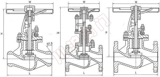 國標波紋管截止閥,結(jié)構(gòu)圖