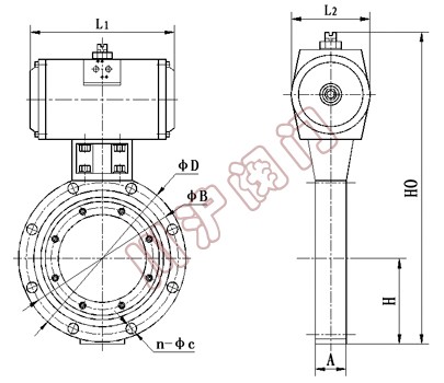 氣動真空蝶閥,結(jié)構(gòu)圖