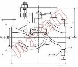H41升降式止回閥,結(jié)構(gòu)圖